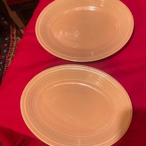 Set of 2 fiestaware, platter plates